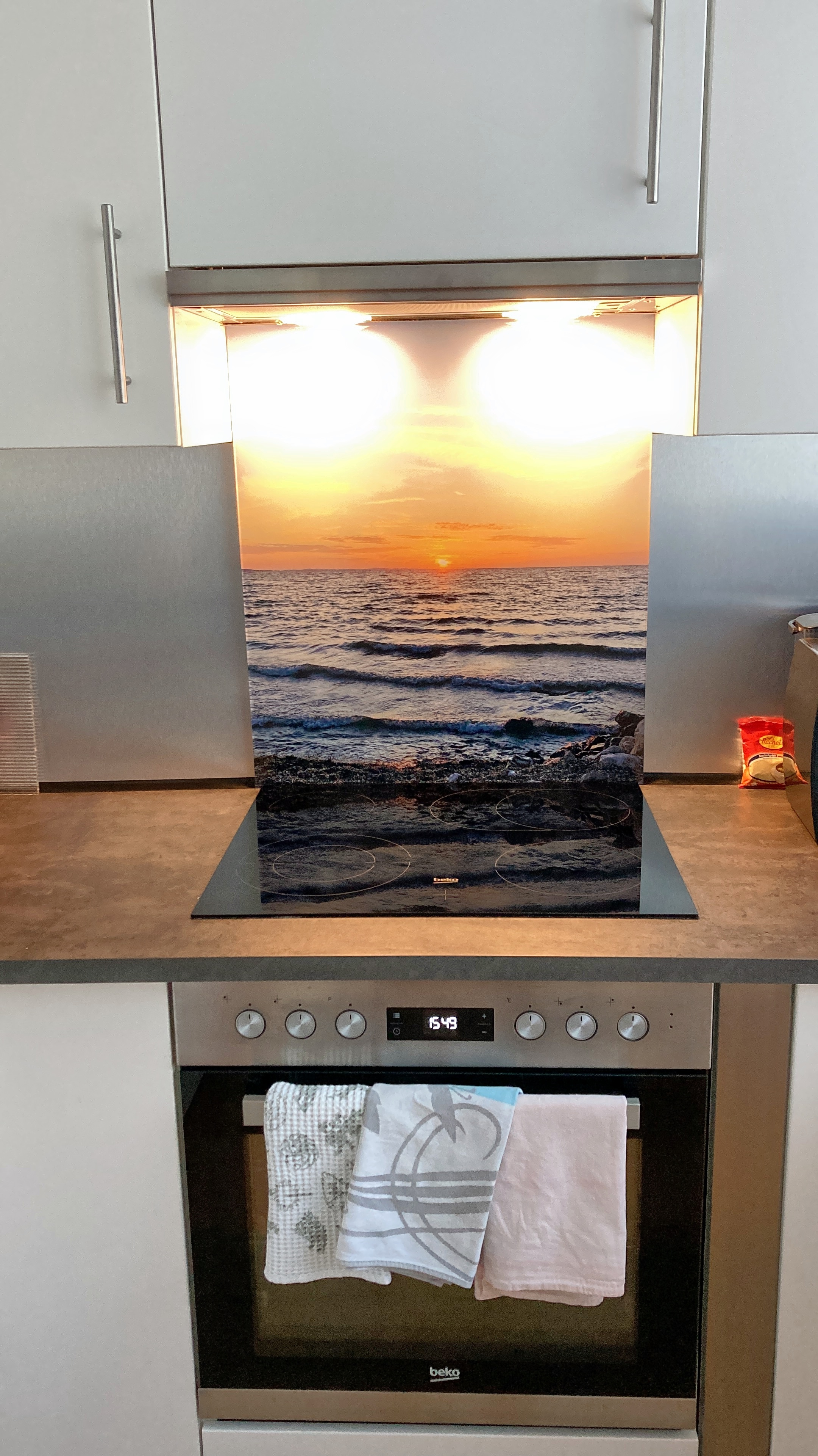 DEQORI Küchenrückwand Glas – Motiv Alte Weltkarte, 60x40 Cm, ESG Sicherheitsglas